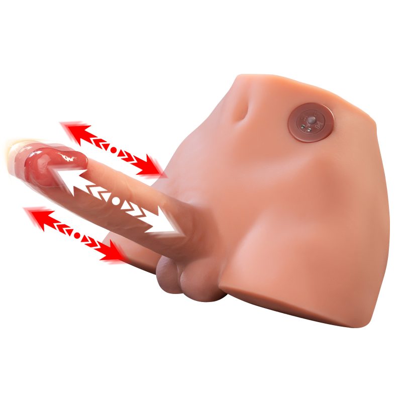 9.1LB April Male Torso Sex Doll Butt Sex Toy with Realistic 5.9inch Telescoping Dildo (1)